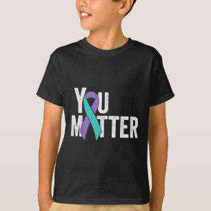 T-shirt Vous Problème Prévention Suicide Turquoise Purple 