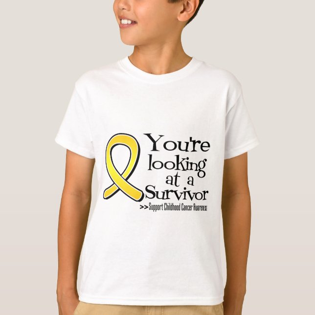 T-shirt Vous regardez un survivant de Cancer d'enfance (Devant)