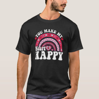 T-shirt Vous Rendez Mon Cœur Heureux Cœur Arc-en-ciel Sain