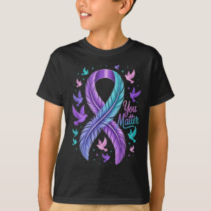 T-shirt Vous Ruban Papillon Sensibilisation au suicide Fem