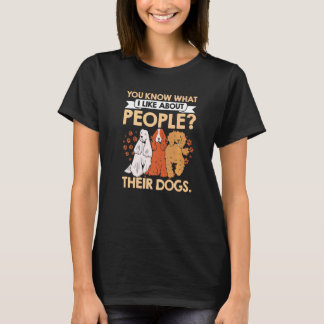 T-shirt Vous Savez Ce Que J'Aime Chez Les Gens Leurs Chien