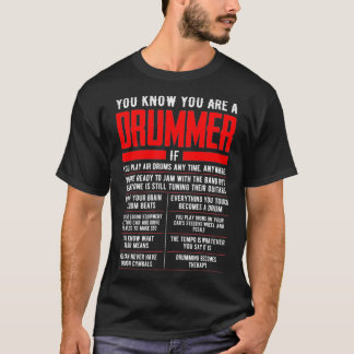 T-shirt Vous Savez Que Vous Êtes Un Batteur Si Drumsticks
