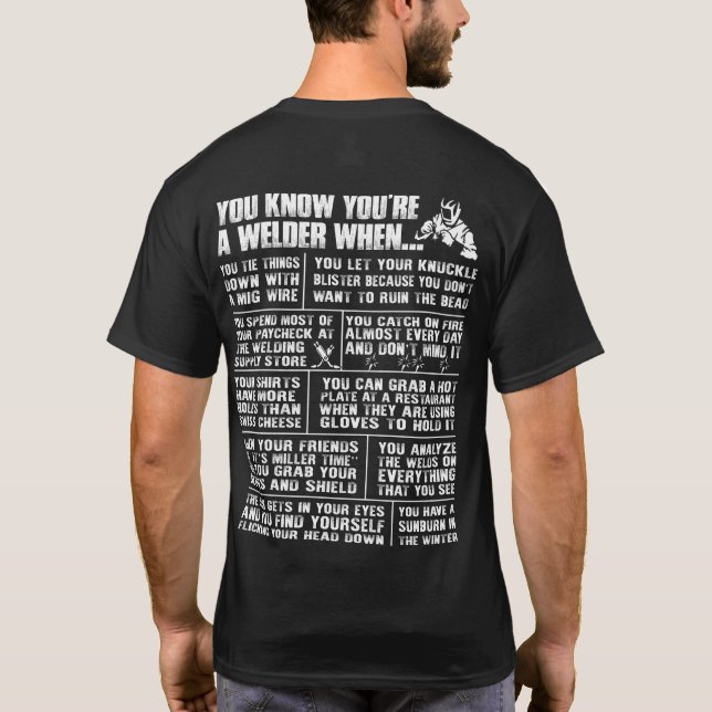 T-shirt Vous Savez Que Vous Êtes Un Soudeur, Un Soudeur, U (Dos)