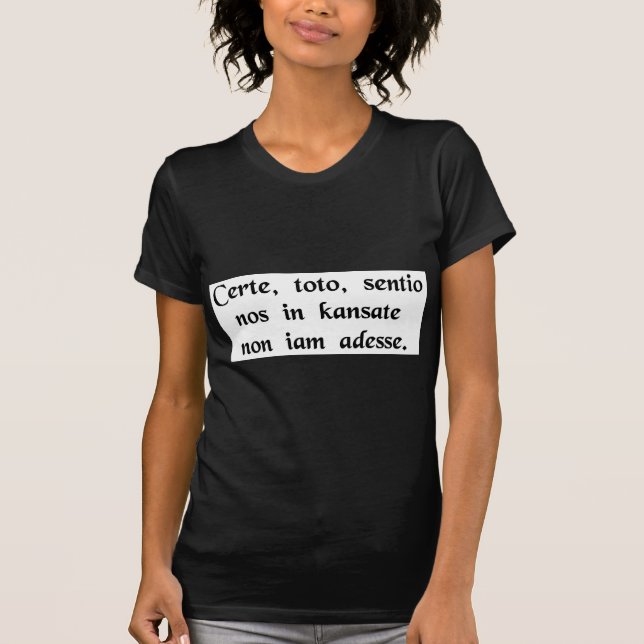 T-shirt Vous savez, Toto, j'ai un sentiment que nous ne (Devant)