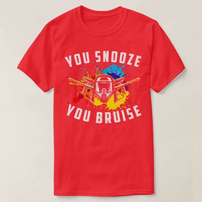 T-shirt Vous Snooze Vous Bruit Paintball (Design devant)