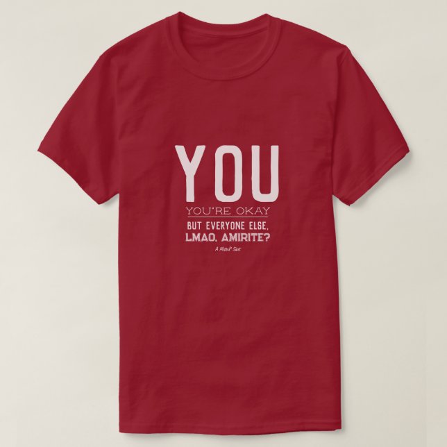 T-shirt VOUS - Une chemise MisterP (Design devant)