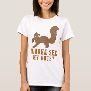 T-shirt Vous Voulez Voir Mes Noix Drôle Cadeaux D'Écureuil