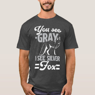 T-shirt Vous Voyez Grey Je Vois Argent Pour Animaux Animau