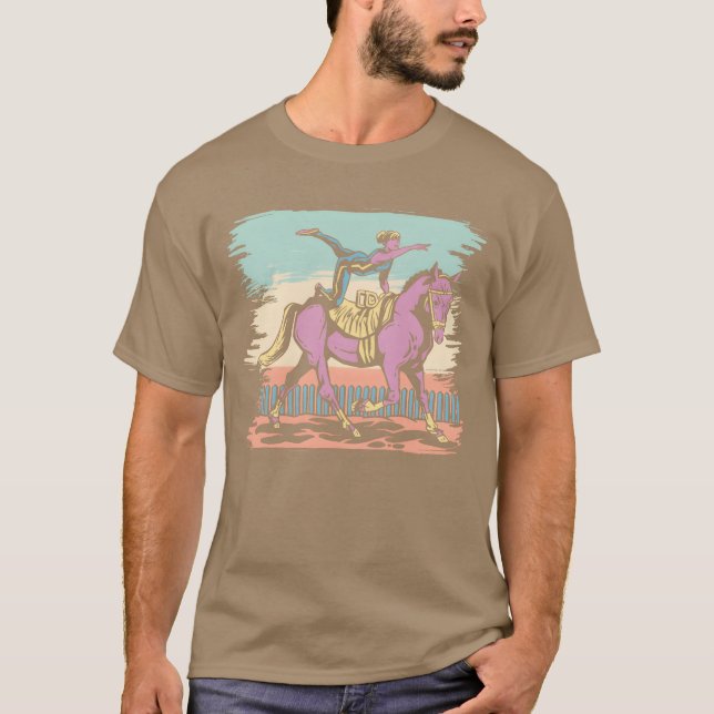 T-shirt Voûte à cheval Vaulter Equestre Équitation (Devant)