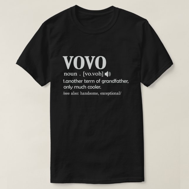T-shirt Vovo Definition Drôle signifiant Cool Grand-père C (Design devant)