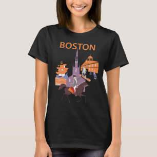T-shirt Voyage à Orange Boston Old North Church