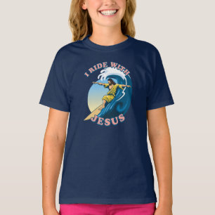 T-shirt Voyage avec Jésus   L'illustration de Surfing Jesu