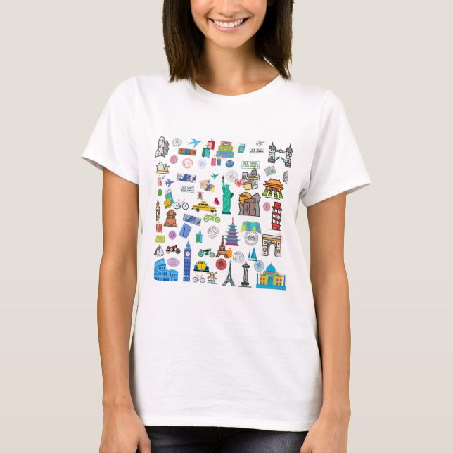 T-shirt Voyage avec style (Devant)