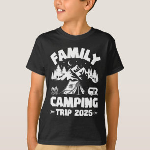 T-shirt Voyage Camping en famille 2025 Équipage jumelé Été