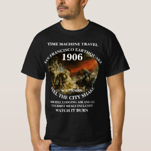 T-SHIRT VOYAGE DANS LA MACHINE À REMONTER LE TEMPS SÉISME 
