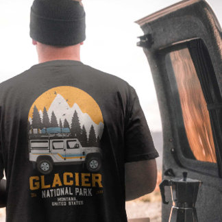 T-shirt Voyage dans le parc national de Glacier au Montana