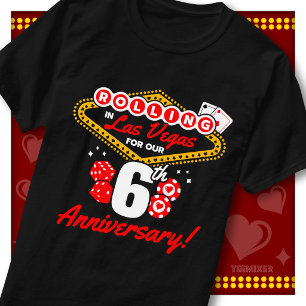 T-shirt Voyage de couple pour le 6ème anniversaire à Las V