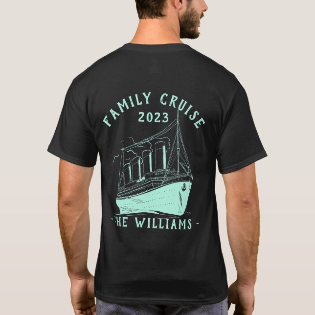 T-shirt Voyage de croisière en famille personnalisée (Dos)