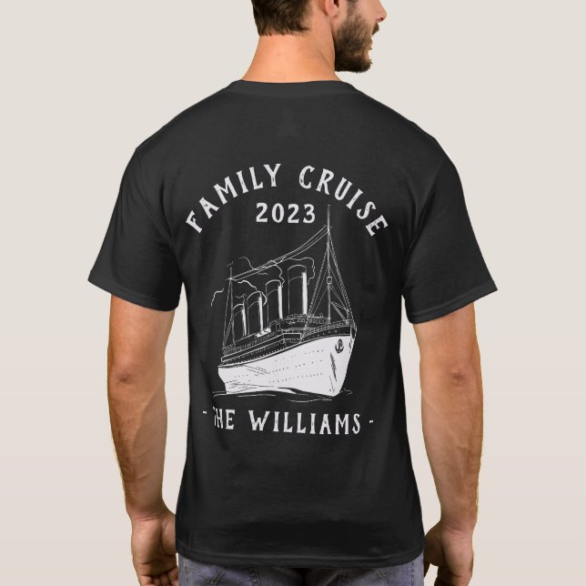 T-shirt Voyage de croisière en famille personnalisée (Dos)