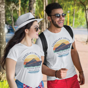 T-shirt Voyage de croisière en famille Retro Personnalisé