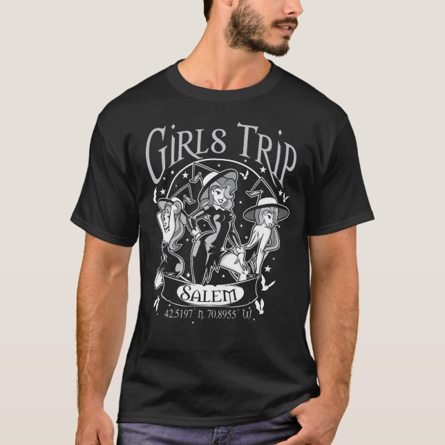T-shirt Voyage de fille Salem Sorcière occulte 1692 Voyage (Devant)