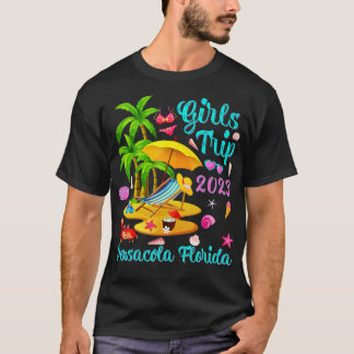 T-shirt Voyage de filles 2023 Plage vacances Pensacola Flo