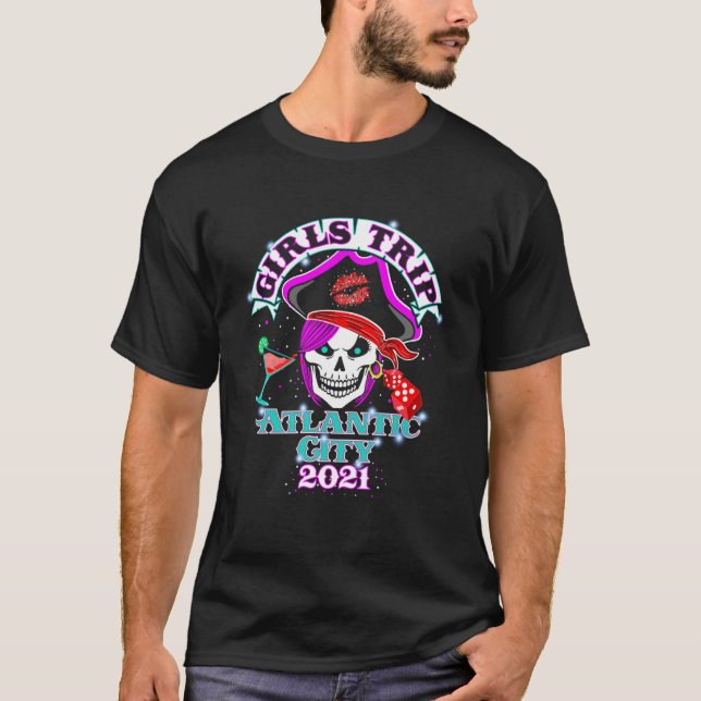 T-shirt Voyage de filles à Atlantic City 2021 Enterrement  (Devant)