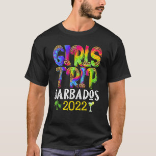 T-shirt Voyage de filles à la Barbade 2022 Tie D pour ente