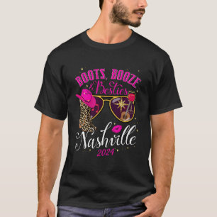 T-shirt Voyage de filles à Nashville 2024 Bottes Alcool Am