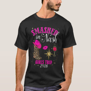 T-shirt Voyage de filles à Nashville 2026 Smashed en botte