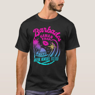 T-shirt Voyage De Filles Barbade 2023 Pour FEMMES Weekend