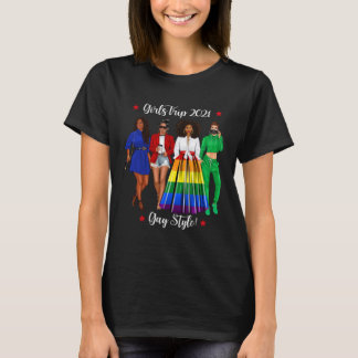 T-shirt Voyage de filles drôle Vacances LGBTQ Gay Femme No