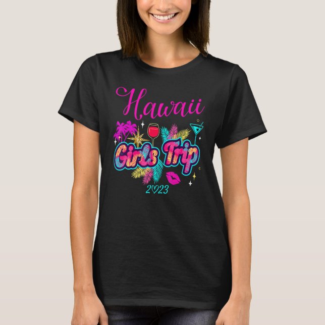 T-shirt Voyage de filles Hawaii 2023 Vacation Femmes Weeke (Devant)