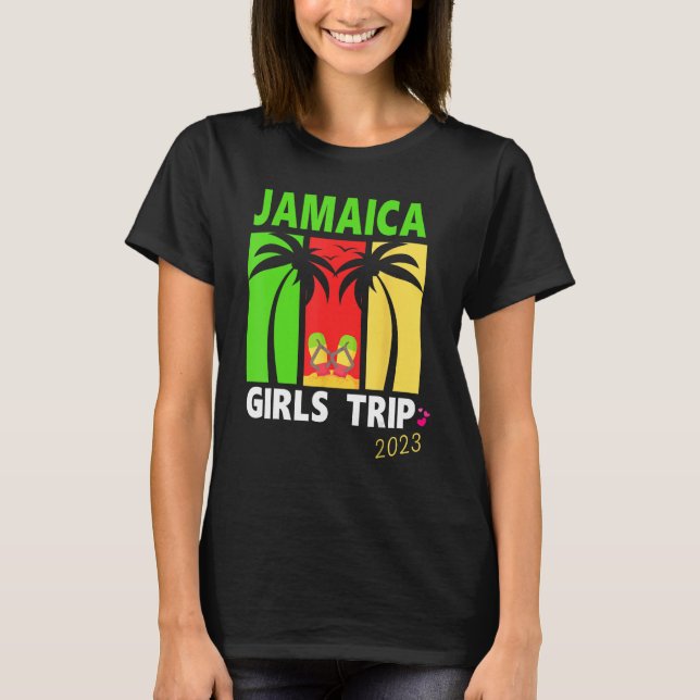 T-shirt Voyage de filles Jamaïque 2023 Anniversaire Vacanc (Devant)