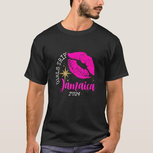 T-shirt Voyage de filles Jamaïque 2024 Plage Femme Vacatio (Devant)