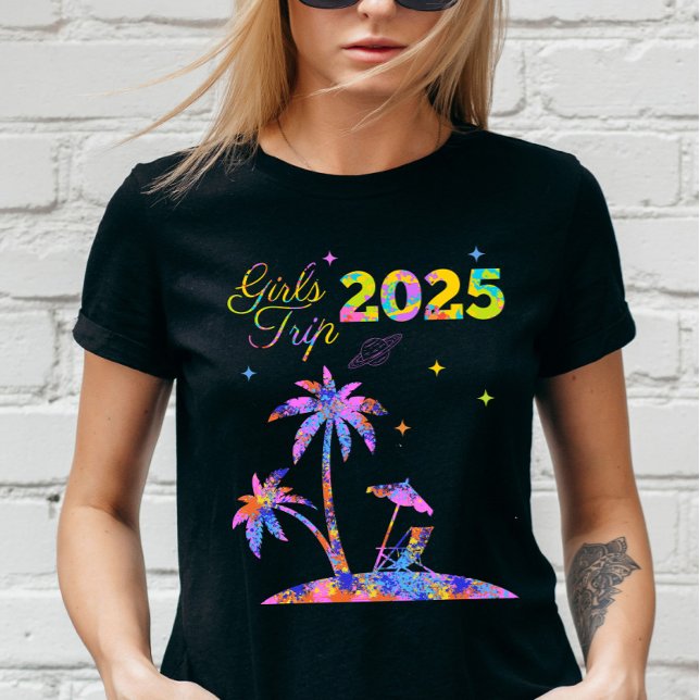 T-shirt Voyage de filles personnalisé 2025 Enterrement de  (Créateur téléchargé)