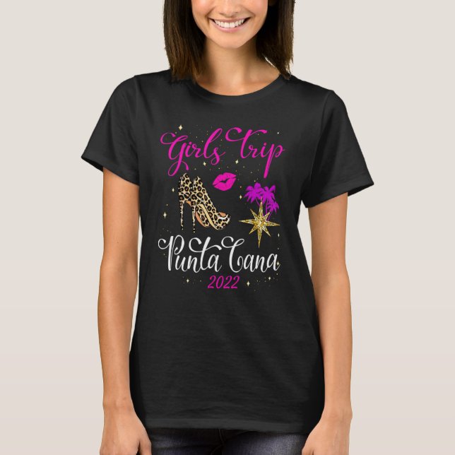 T-shirt Voyage De Filles Punta Cana 2022 Pour Femmes Naiss (Devant)
