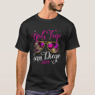 T-shirt Voyage de filles San Diego 2024 Week-end pour femm