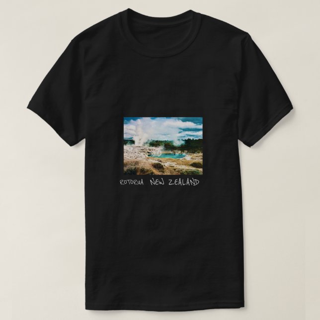 T-shirt Voyage de Rotorua en Nouvelle-Zélande (Design devant)