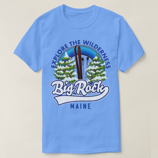 T-shirt Voyage de ski Big Rock Maine (Design devant)