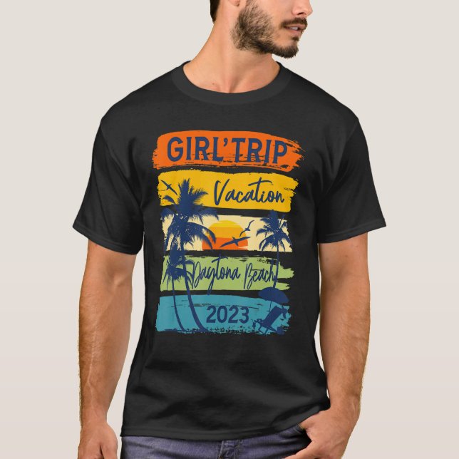 T-shirt Voyage des filles Daytona Beach Floride 2023 Fille (Devant)