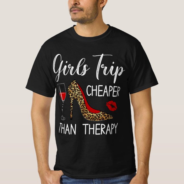 T-shirt Voyage Des Filles Moins Cher Qu'Une Thérapie 2021  (Devant)