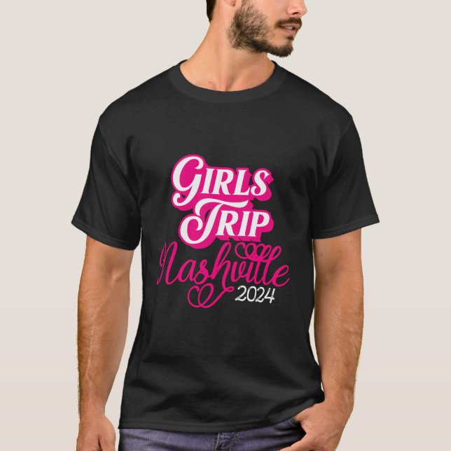 T-shirt Voyage Des Filles Nashville 2024 Pour La Naissance (Devant)