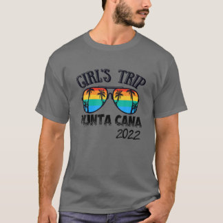 T-shirt Voyage des filles Punta Cana 2022 Lunettes de sole