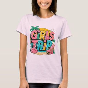 T-shirt Voyage des filles Tee tropicale