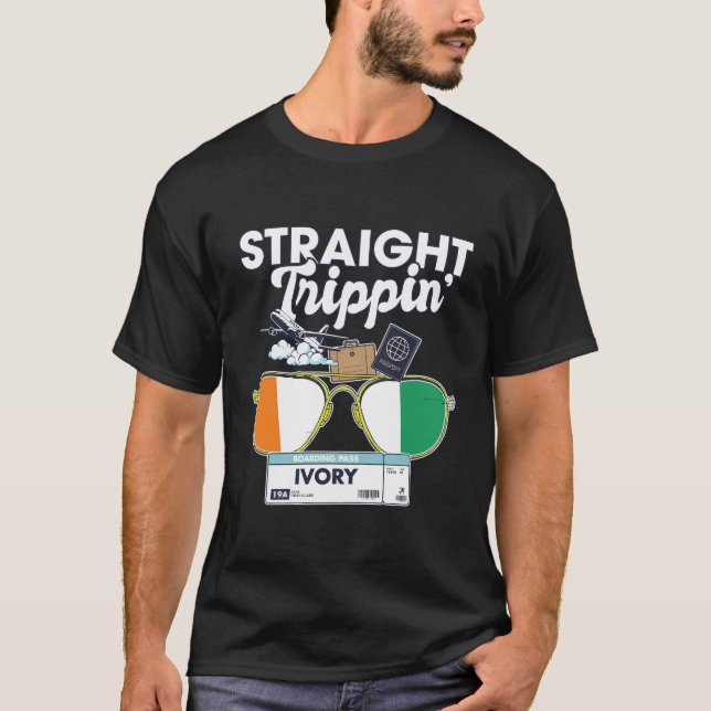 T-shirt Voyage droit Voyage en ivoire Voyage Voyage (Devant)