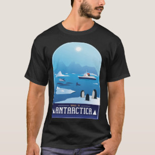 T-shirt Voyage En Antarctique Penguins Cruise Ship Iceberg