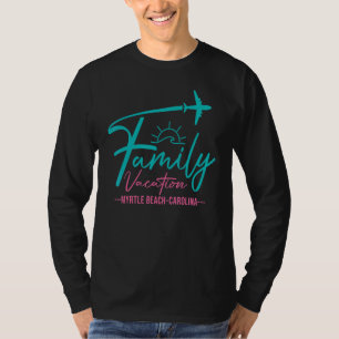 T-shirt Voyage en avion Myrtle Beach Caroline Équipe de fa