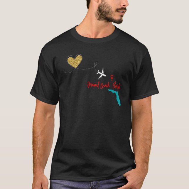 T-shirt Voyage en avion Ormond Beach Floride Famille amis (Devant)