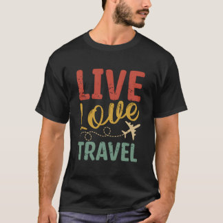 T-shirt Voyage en Avion Vivez Amour